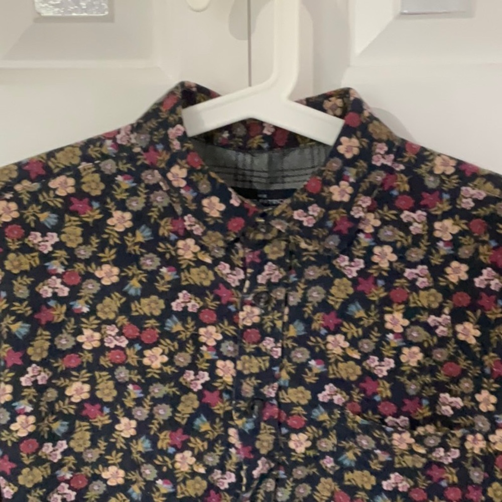 Vintage Floral Dress Shirt